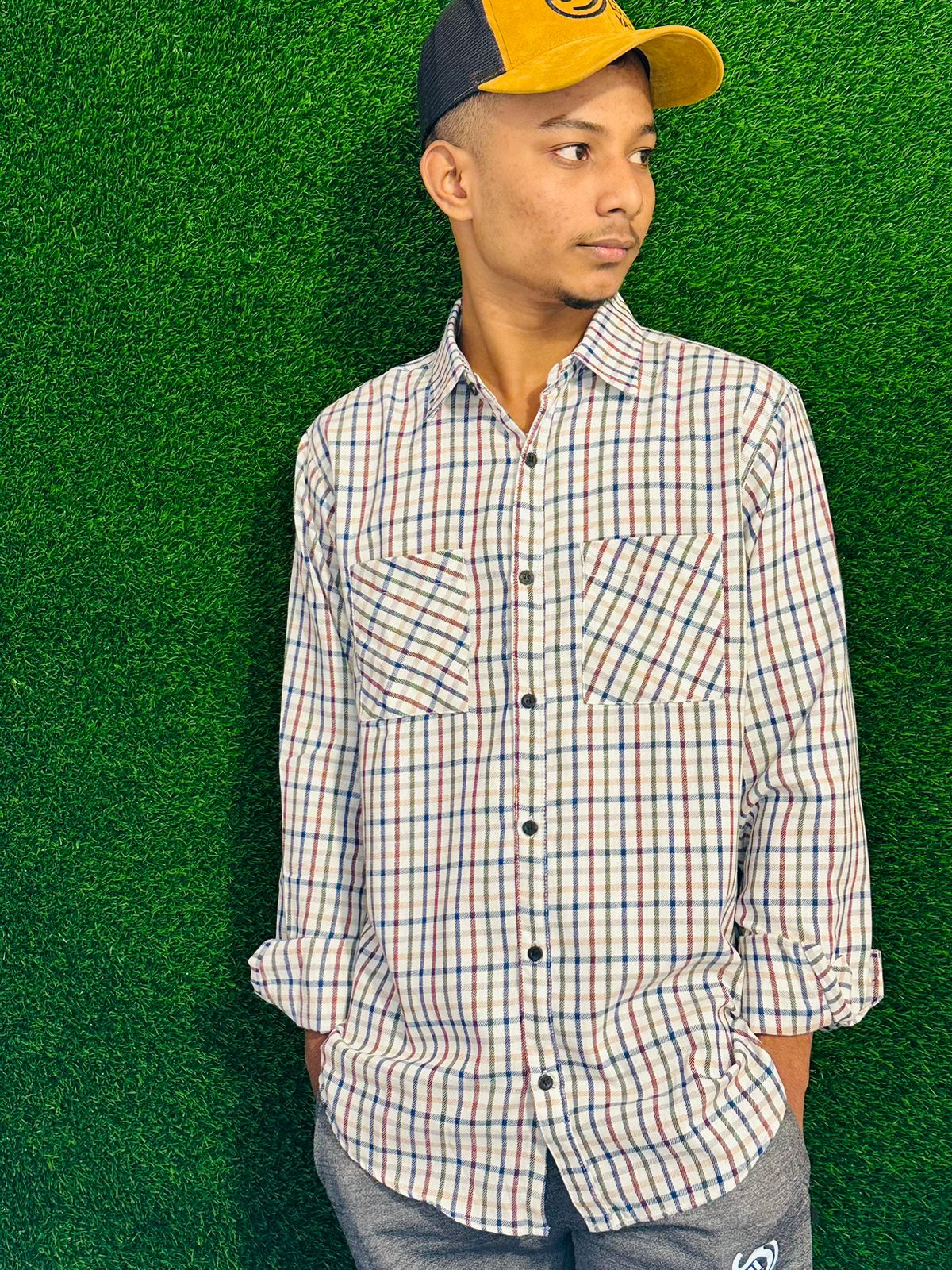 Men's check shirt