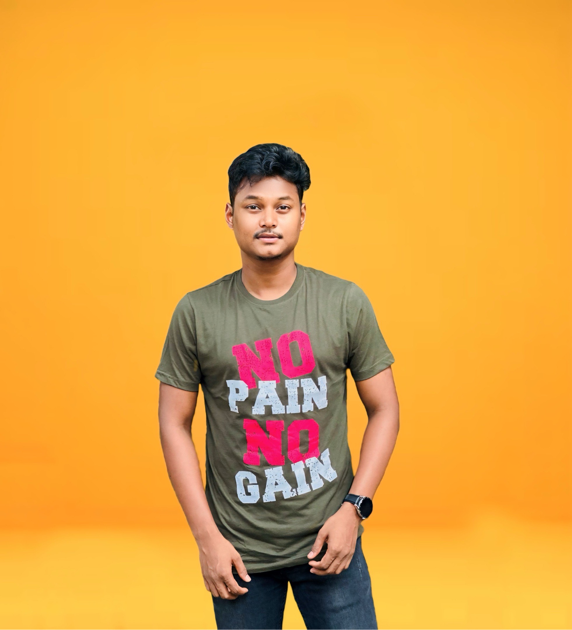 Solid T-Shirt Slim Fit For Man